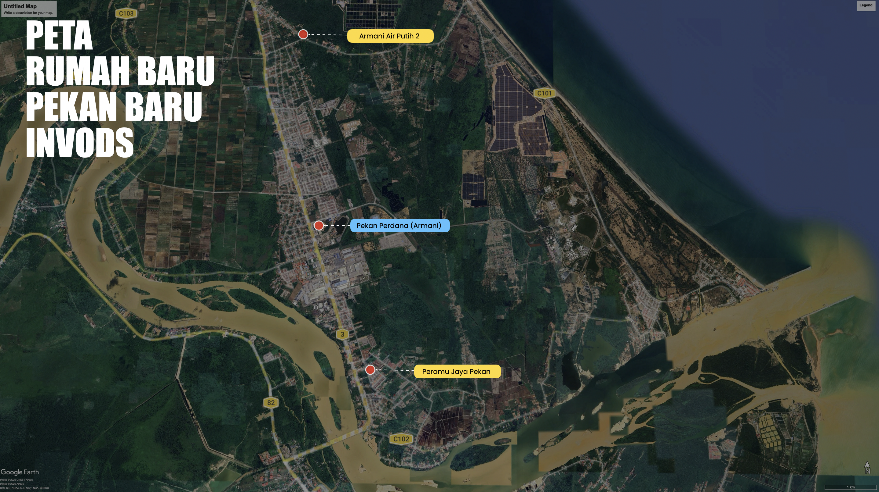 INVODS Pekan Baru new homes map