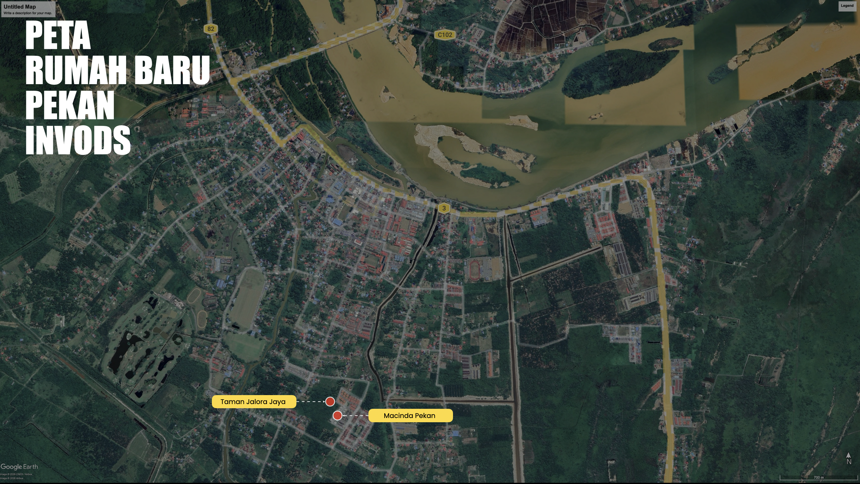 INVODS Pekan new homes map